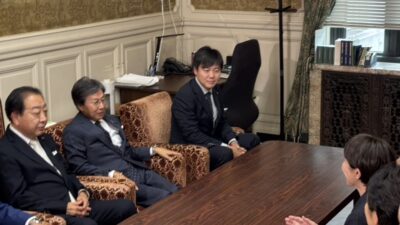 自民党・高市新執行部がご挨拶に来訪